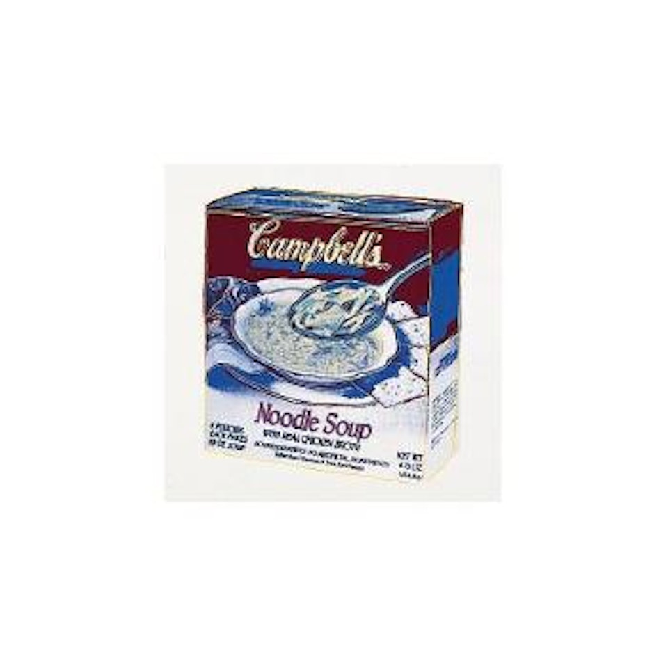 Campbell's noodle soup box by Andy Warhol