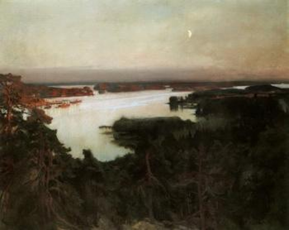 Summer evening, over Haiko Fjord by Albert Edelfelt