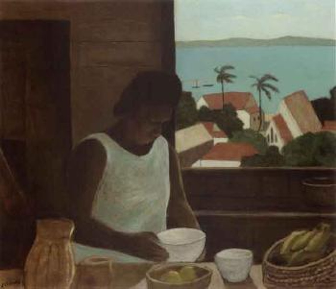 Islander with white ceramic by Ray Austin Crooke