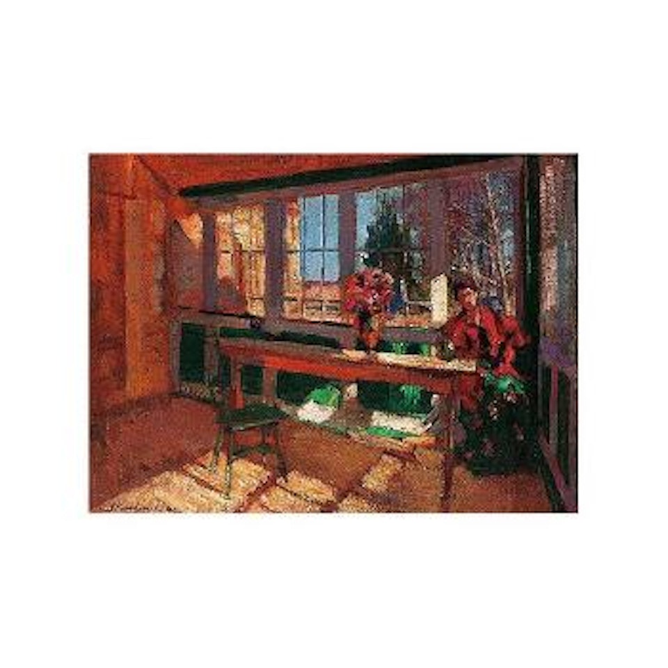 Catching the sun in the Dacha by Konstantin Alekseevich Korovin