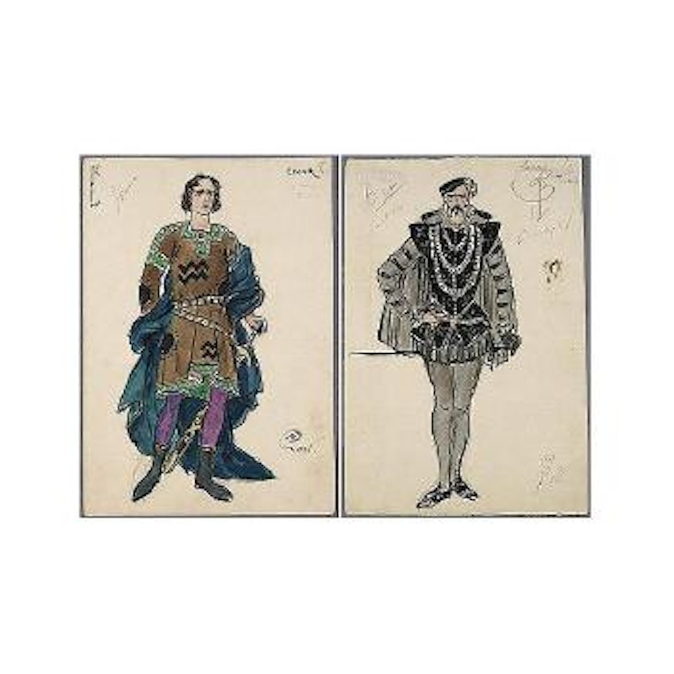 Designs for the production of Don Carlos, and designs for King Lear by Mstislav Valerianovich Dobuzhinsky