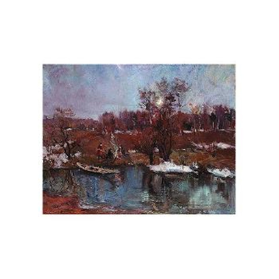 Bivouacing on the banks of the river by Georgij Aleksandrovic Lapschin