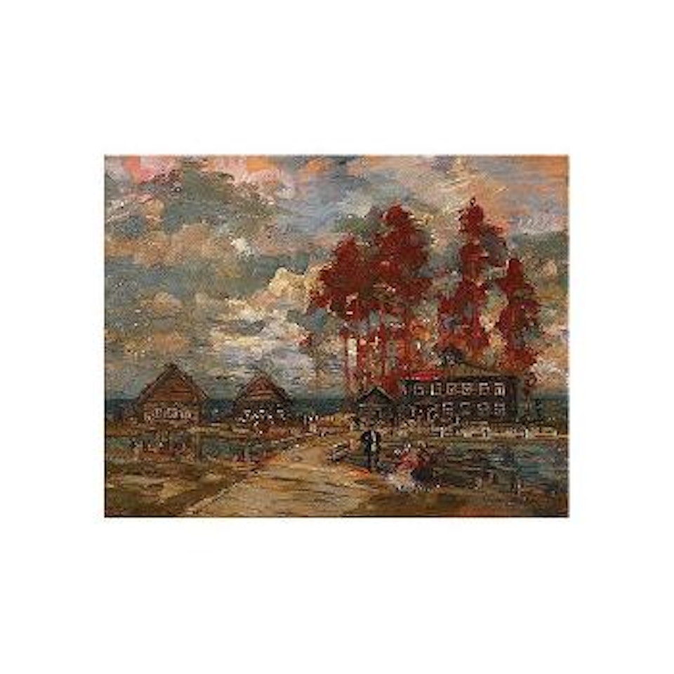 Summer houses by Lake Ladoga by Konstantin Alekseevich Korovin