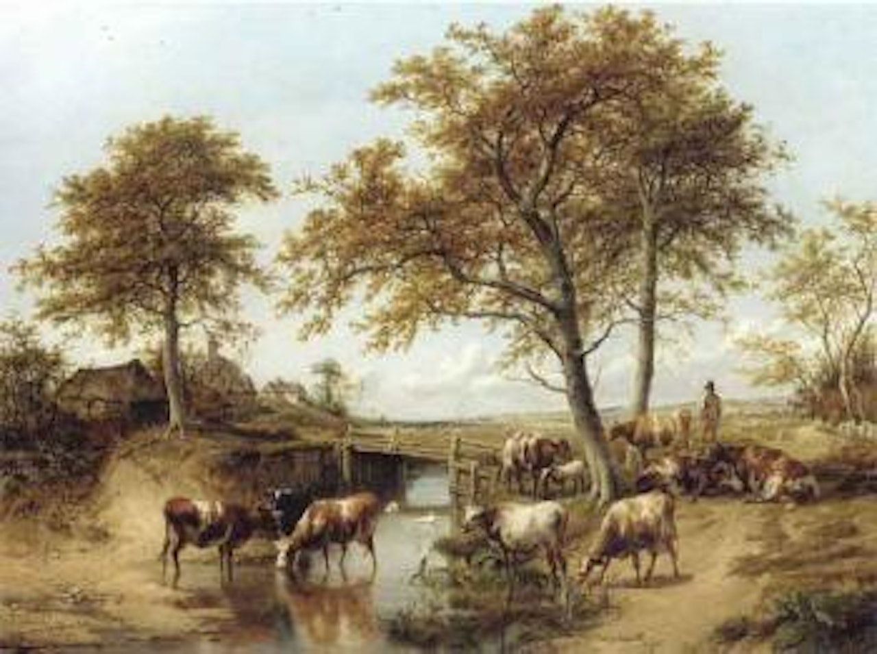Brook in the marshes by Thomas Sidney Cooper