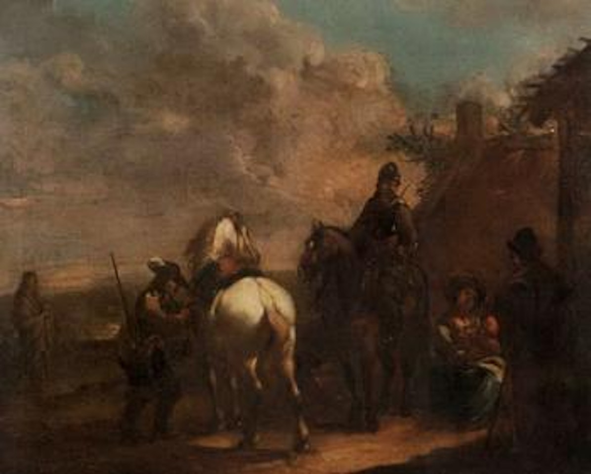 Landscape with company resting by Pieter van Bloemen