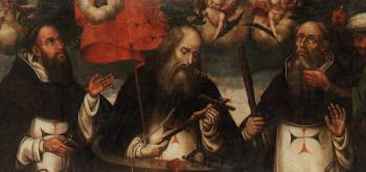 Dominican monks and cupids by Italian School
