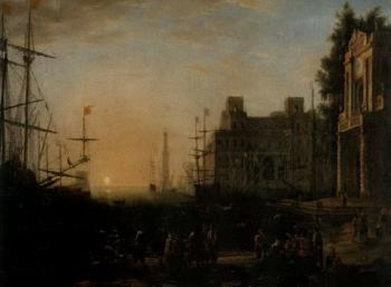 Harbour view with Villa Medici by Claude Lorrain
