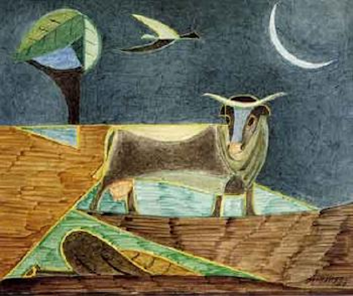 Taureau dans un paysage by Leopold Survage