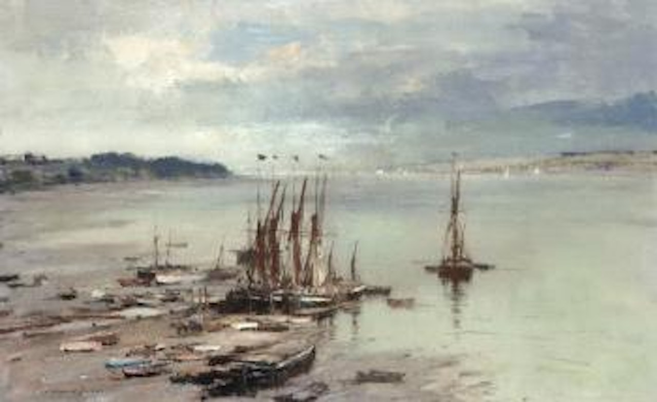 View of the hard, Pin Mill by Edward Seago