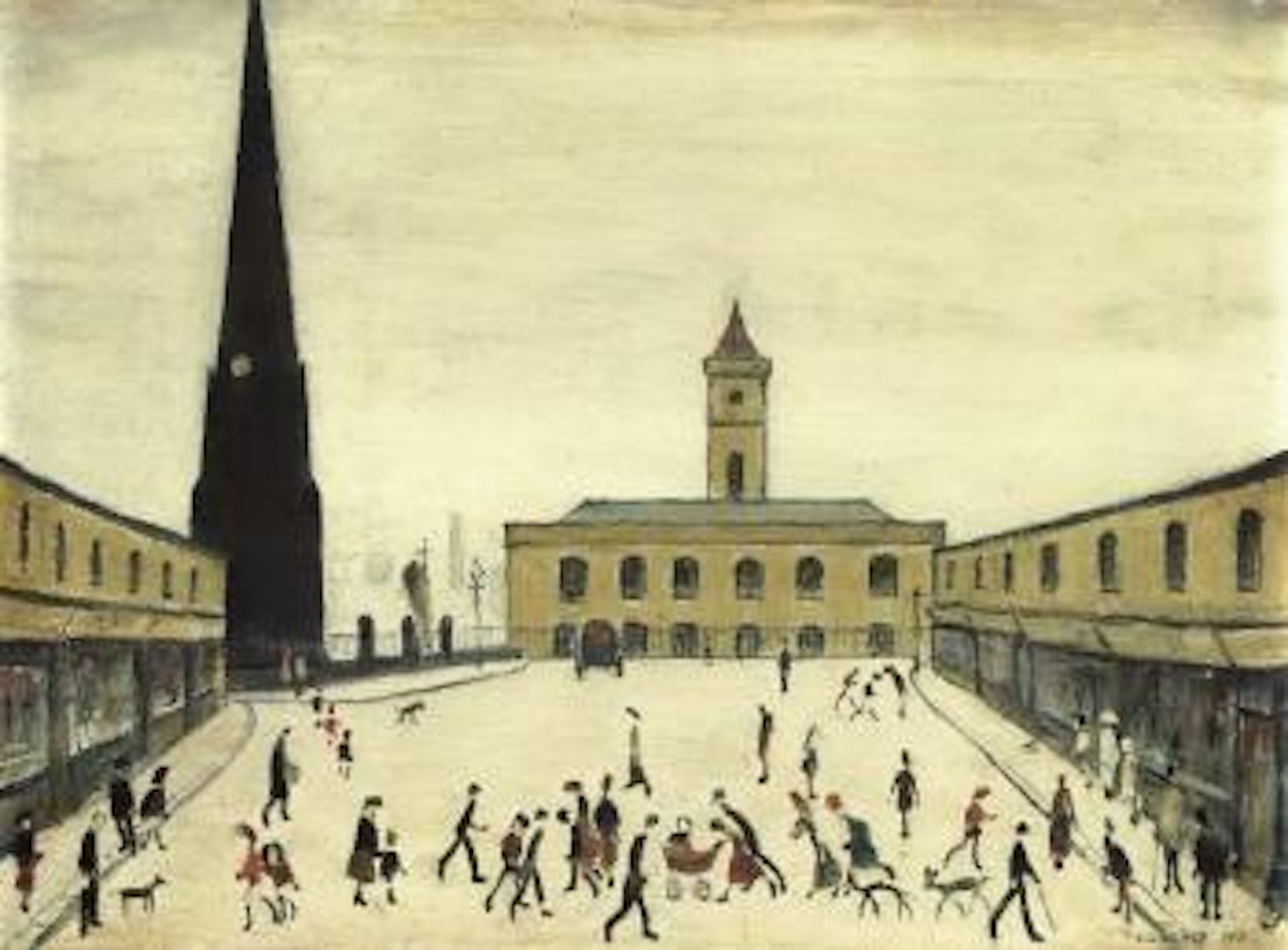 Old town hall, Middlesbrough by Laurence Stephen Lowry