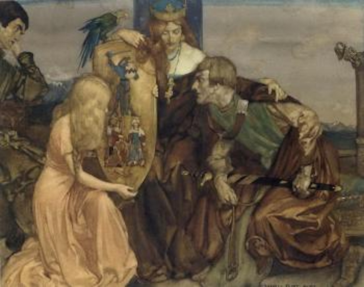 Madam said Sir Tristram, this is a fair shield and a mighty by William Russell Flint