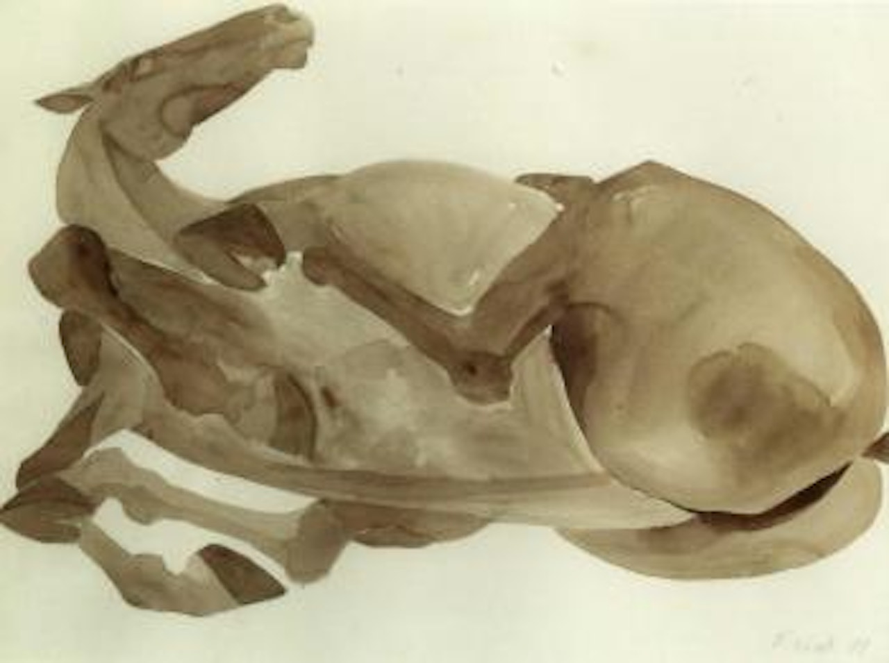 Rolling horse by Elisabeth Frink