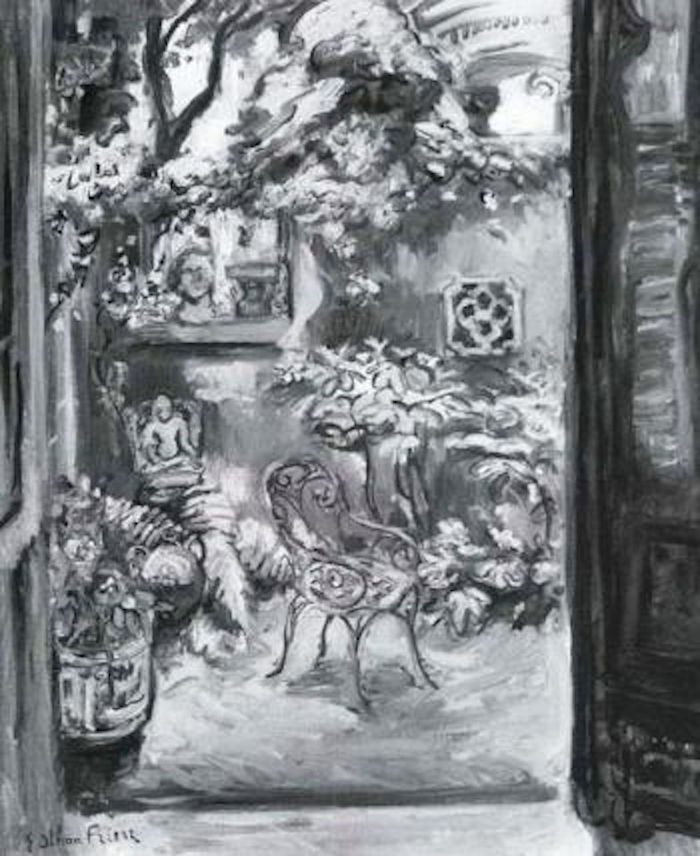 View of a courtyard through a doorway by Othon Friesz