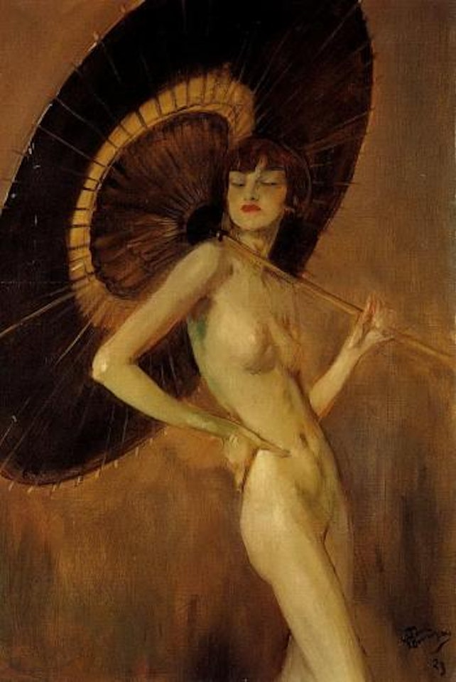 L'ombrelle chinoise by Jean Gabriel Domergue
