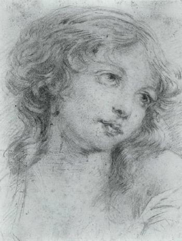 Head of a young girl by Jean-Baptiste Greuze