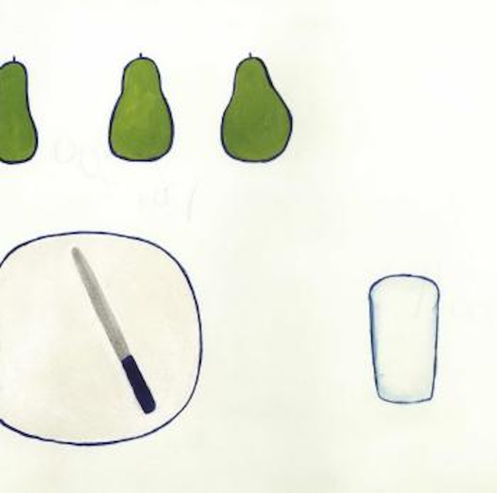 Pears and knife II by William Scott