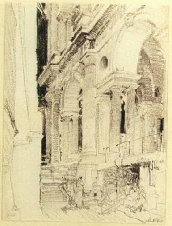 Outside the Basilica by William Russell Flint