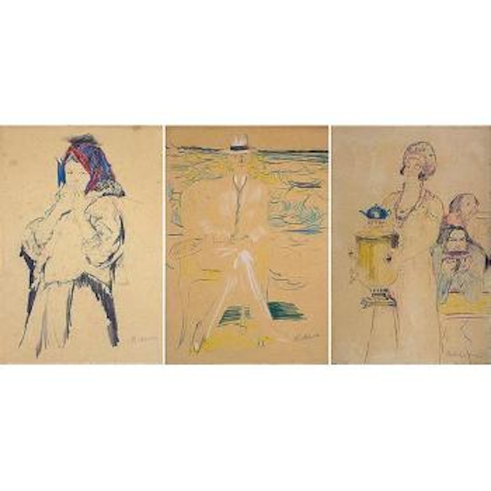 Tea drinkers. King Gustav V of Sweden. Young Russian .Portrait of a peasant woman by Filip Malyavin