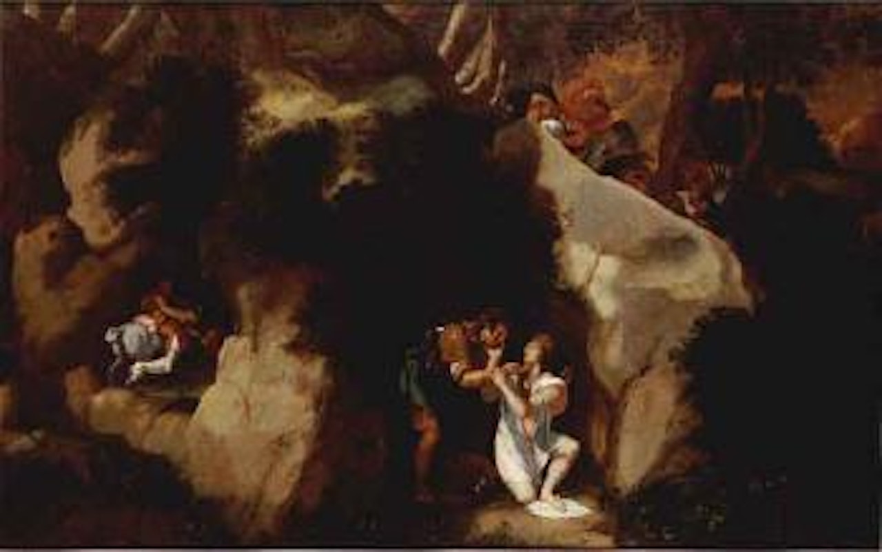 Enee et Didon s'abritant de l'orage. Le depart d'Enee by Bertholet Flemal