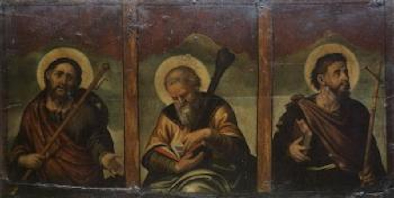 Three saints by Spanish School