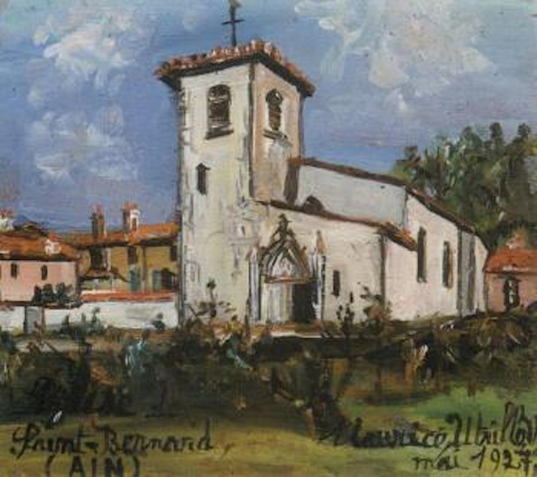 Eglise de Saint Bernard dans l'Ain. Une boite de cigares El Fenix-Flor by Maurice Utrillo