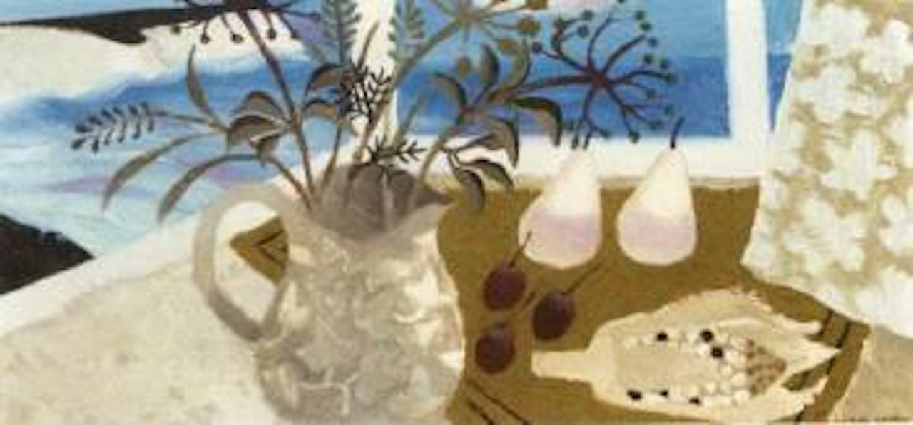 Still life with pears and cherries by Mary Fedden