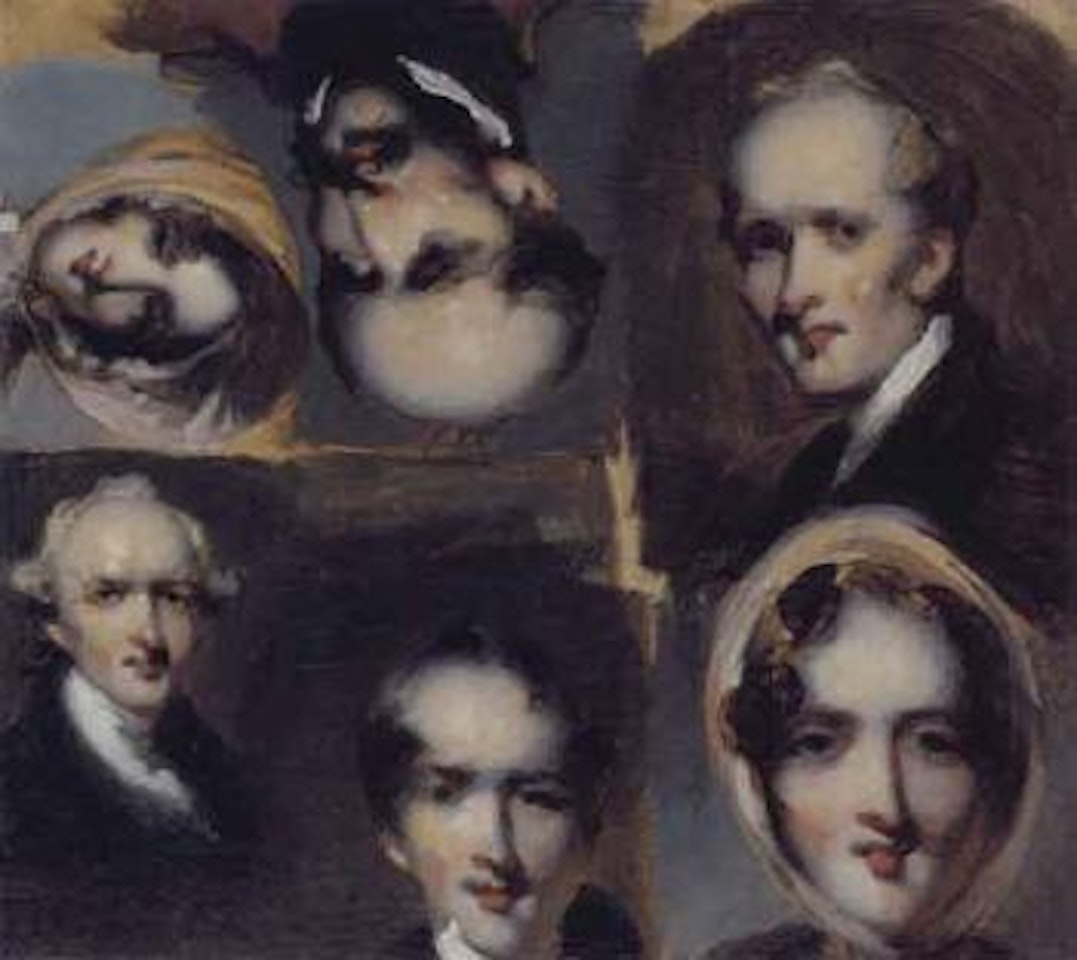 Portrait studies of six figures by George Chinnery