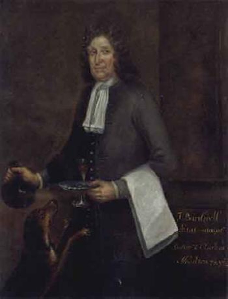 Portrait of Thomas Bardwell, butler and clerk at Woodton Hall, Norfolk, for 74 years by English School
