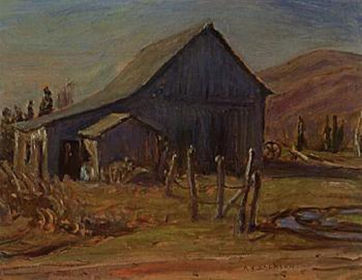 Barn at Lanthier, Quebec by Alexander Young Jackson