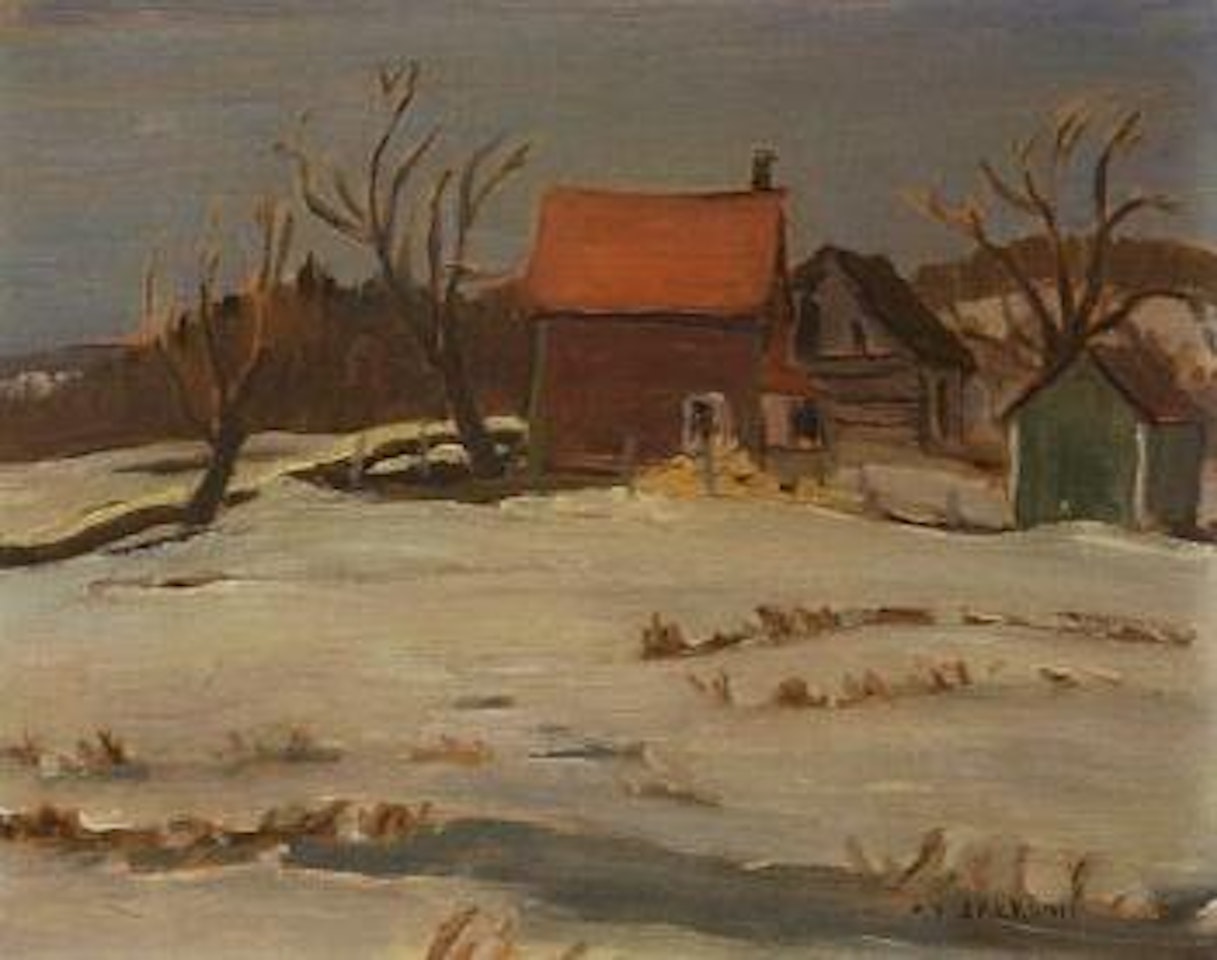 Red house, near Poltimore, Que by Alexander Young Jackson