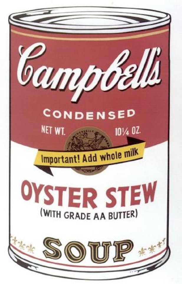 Campbells, soup II - oyster stew by Andy Warhol