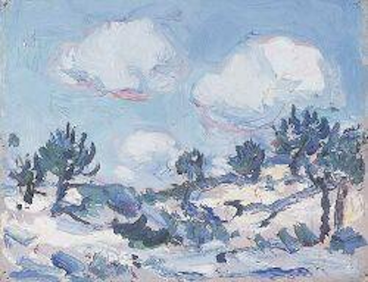 Wooded landscape by Samuel John Peploe