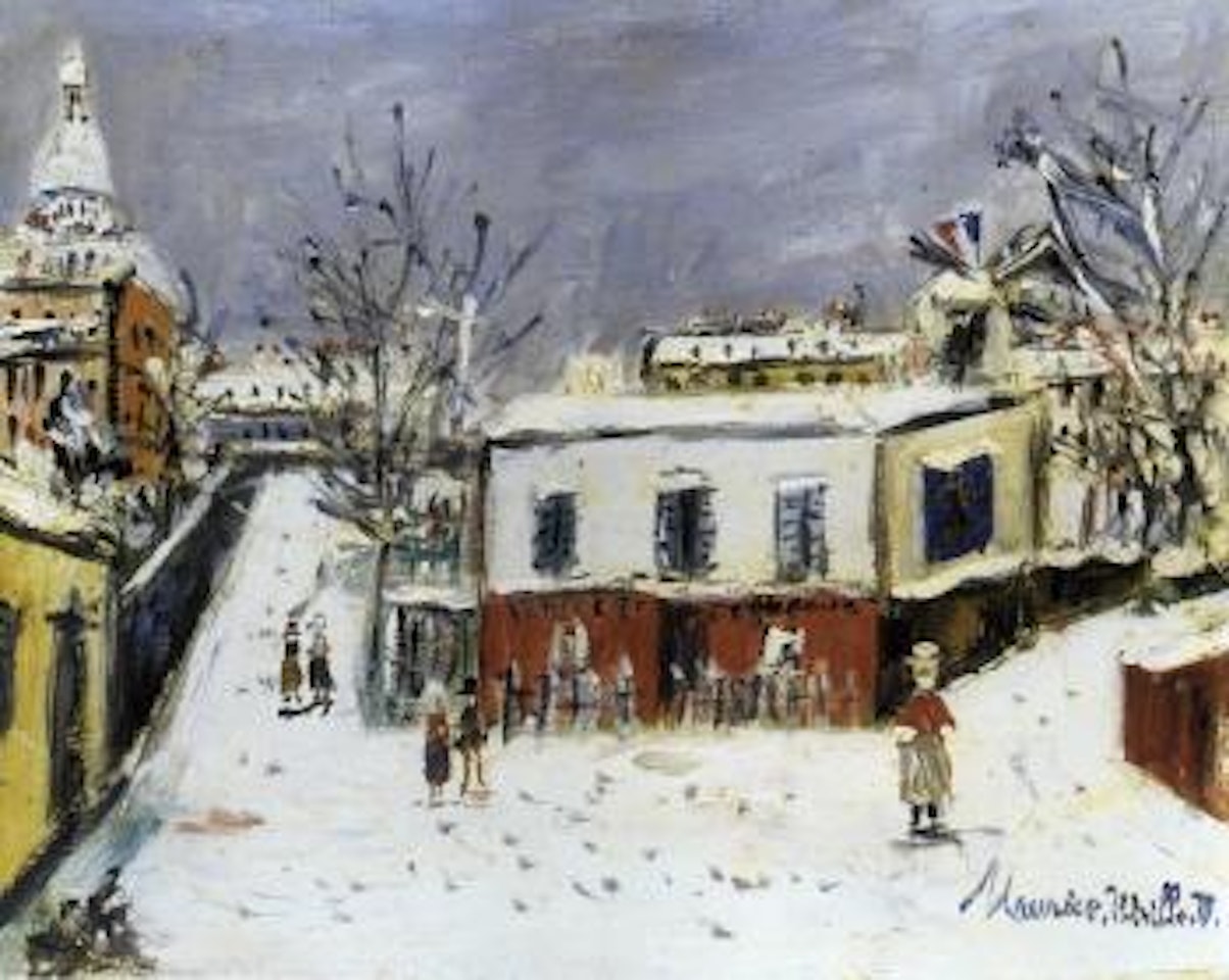 Le Maquis de Montmartre sous la neige by Maurice Utrillo