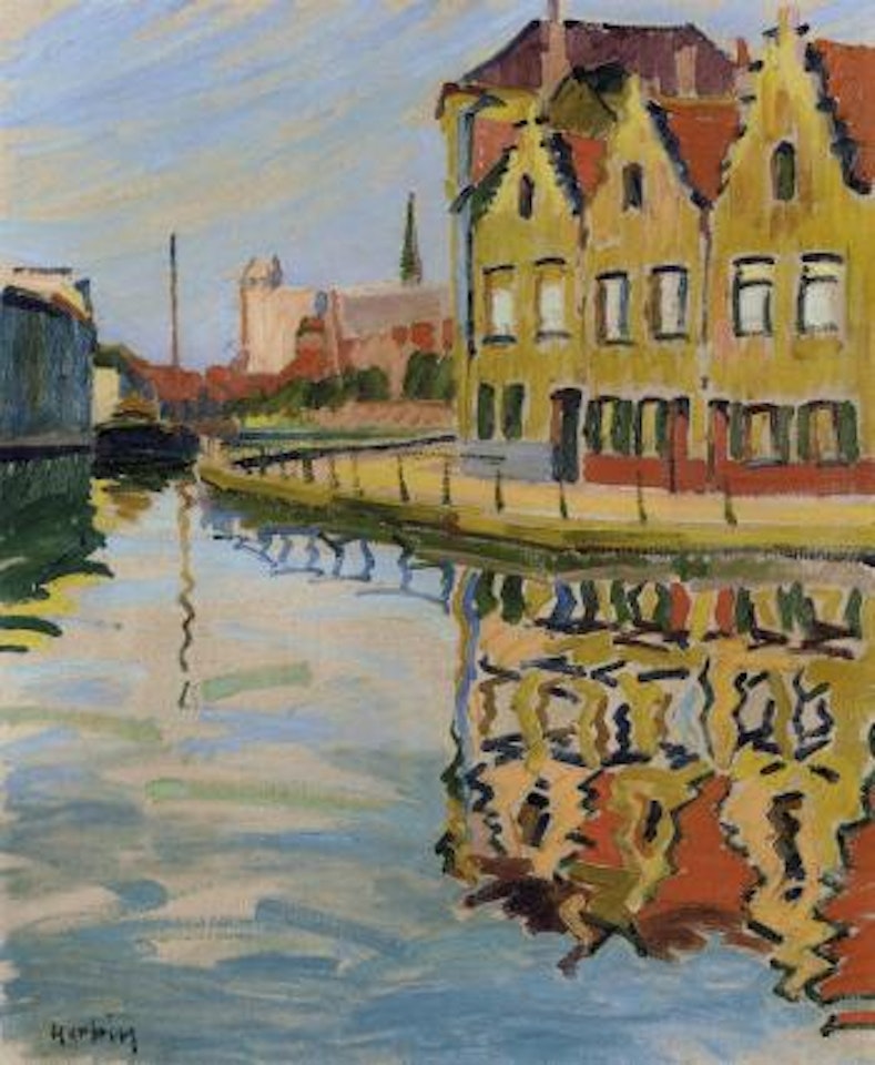 Quai de la Poterie a Bruges by Auguste Herbin