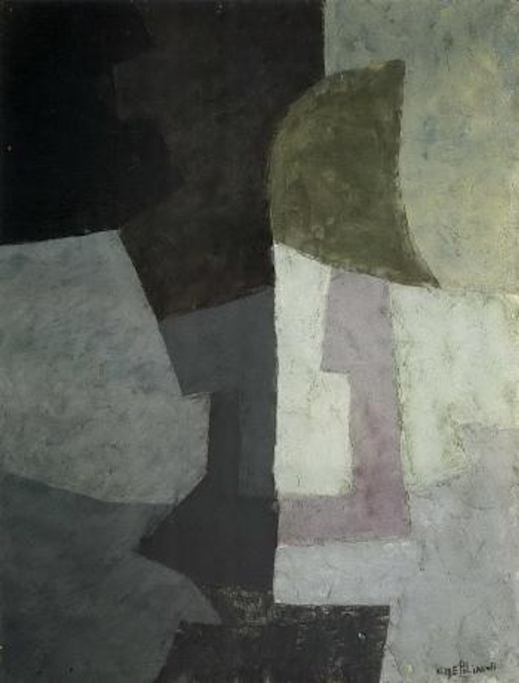 Composition noire, grise et olive by Serge Poliakoff