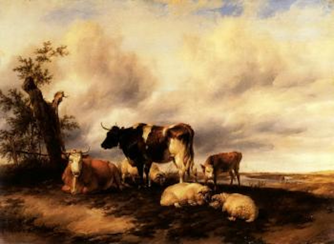 In the Canterbury meadows by Thomas Sidney Cooper