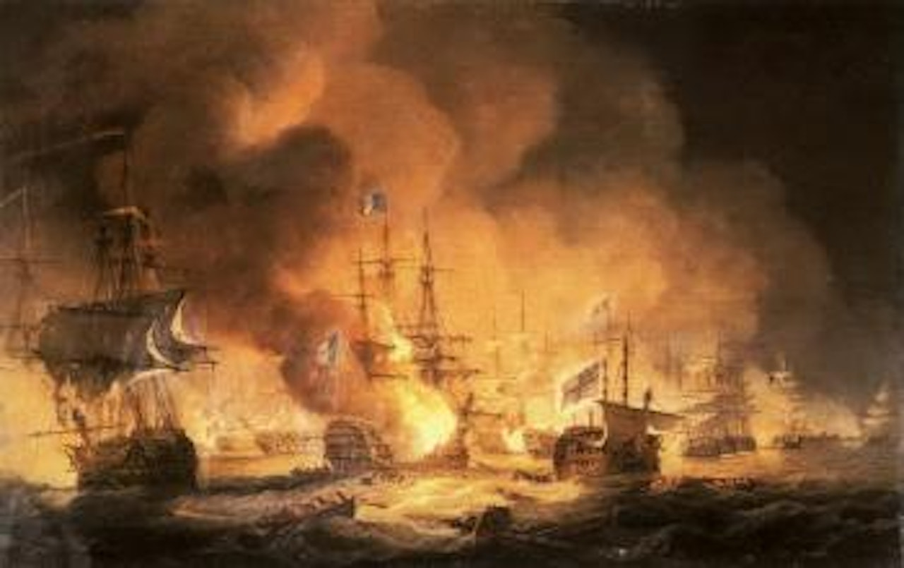 Battle of the Nile, August 1st 1798 at 10 pm by Thomas Luny