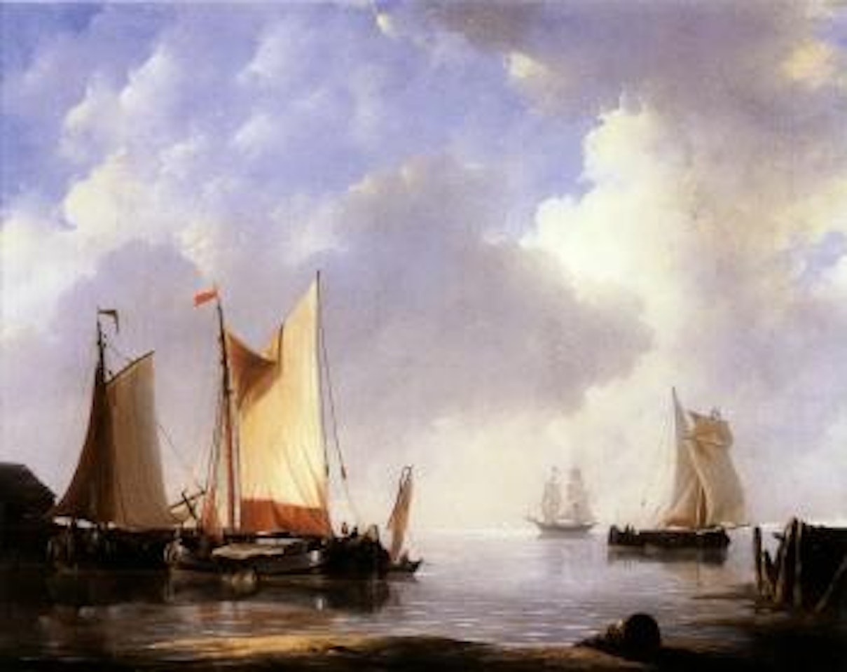 Fishing pinks in harbour by Charles Martin Powell