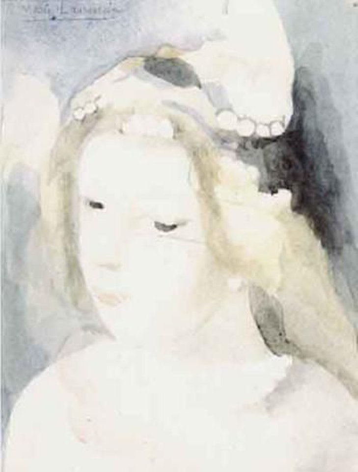 Jeune fille avec un collier aux perles by Marie Laurencin