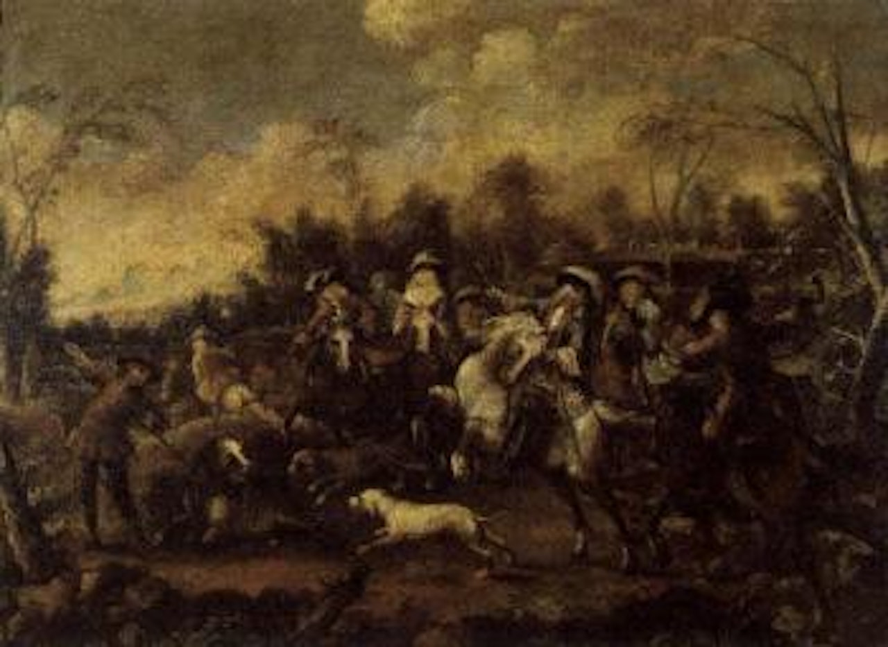 Hunting scene by Francesco Giuseppe Casanova