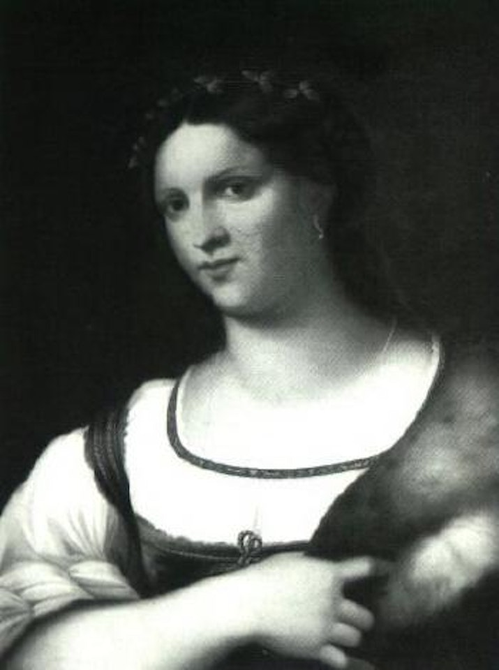 Portrait of a lady with a fur shawl by Sebastiano del Piombo
