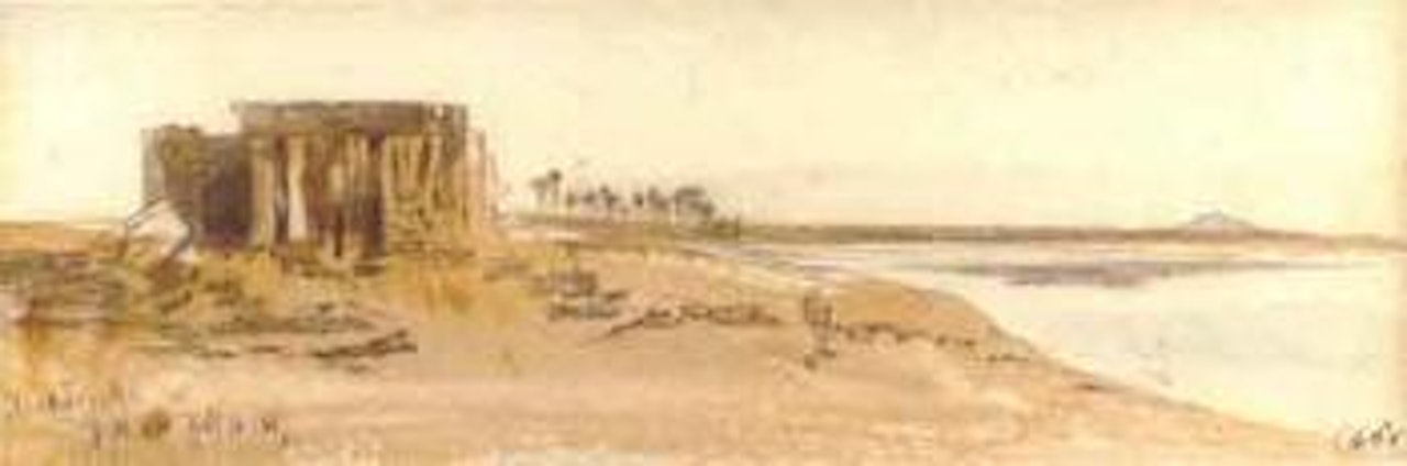 Maharraga, upper Egypt by Edward Lear