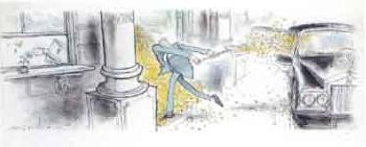 Queen's bank by Ronald Searle