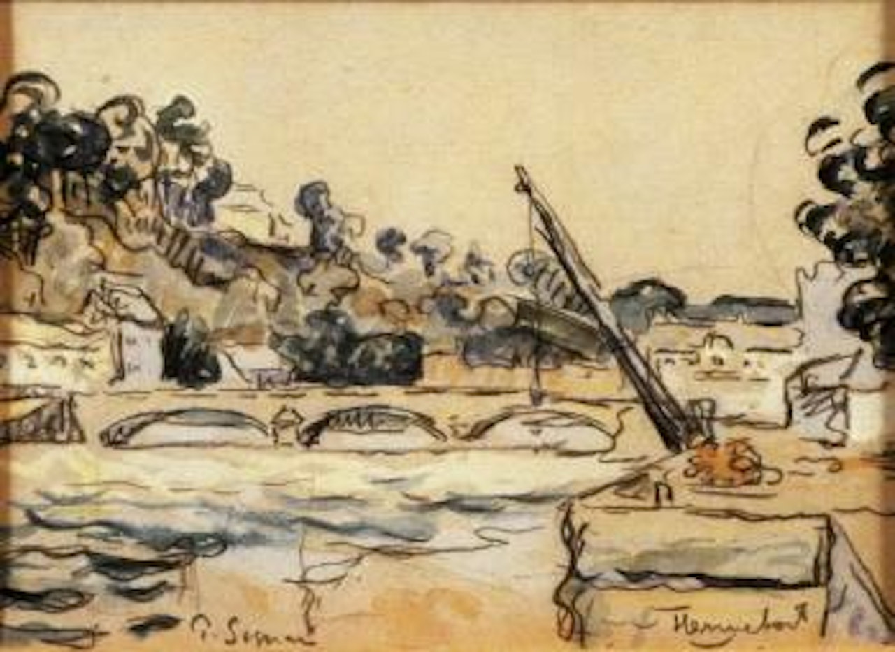 Paysage pres de Hennebout by Paul Signac