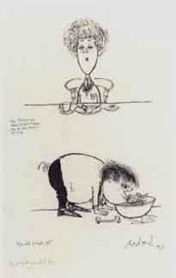Do not bolt you food, boys by Ronald Searle