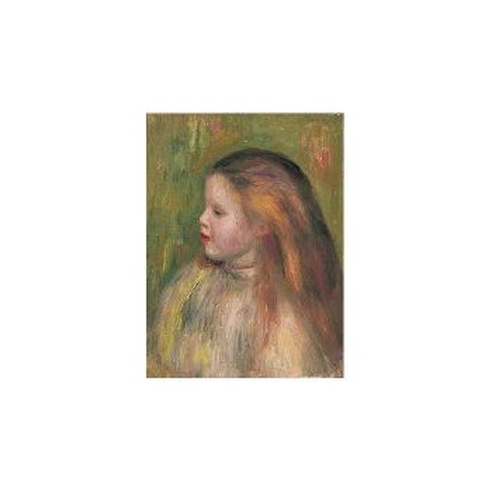 Tete de fillette de profil by Pierre-Auguste Renoir
