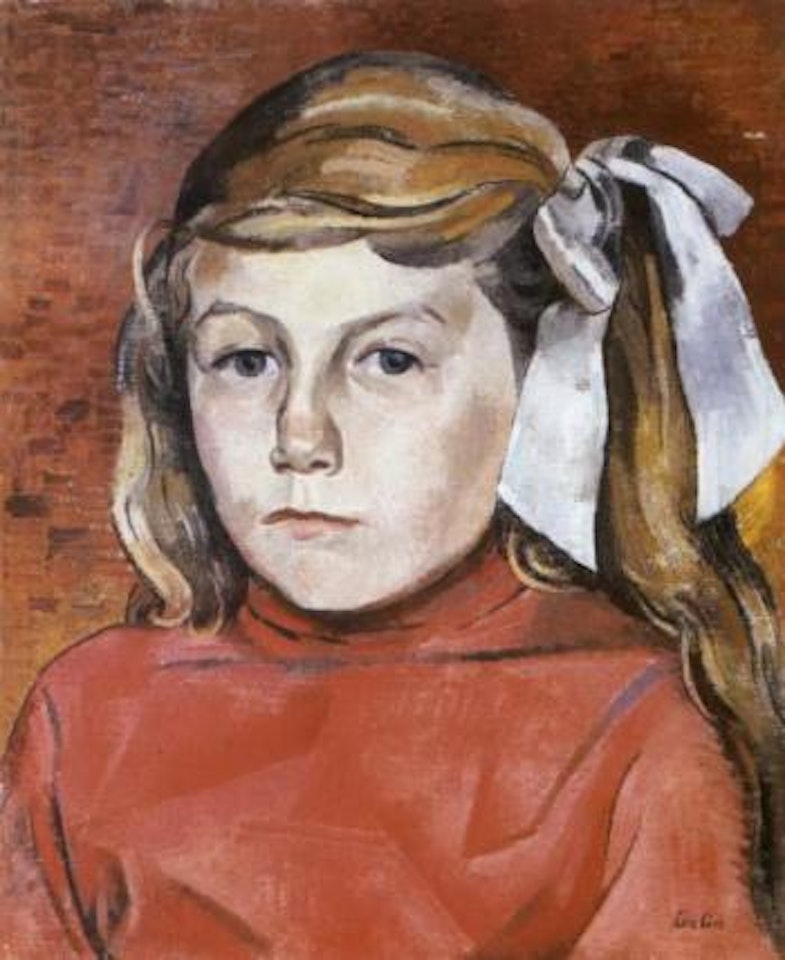 Fillette a la robe rouge by Auguste Herbin
