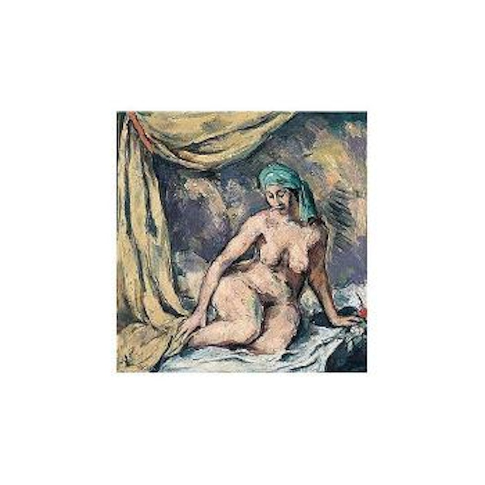 Odaliske mit grunem kopftuch - Odalisque with green headscarf by Karl Hofer