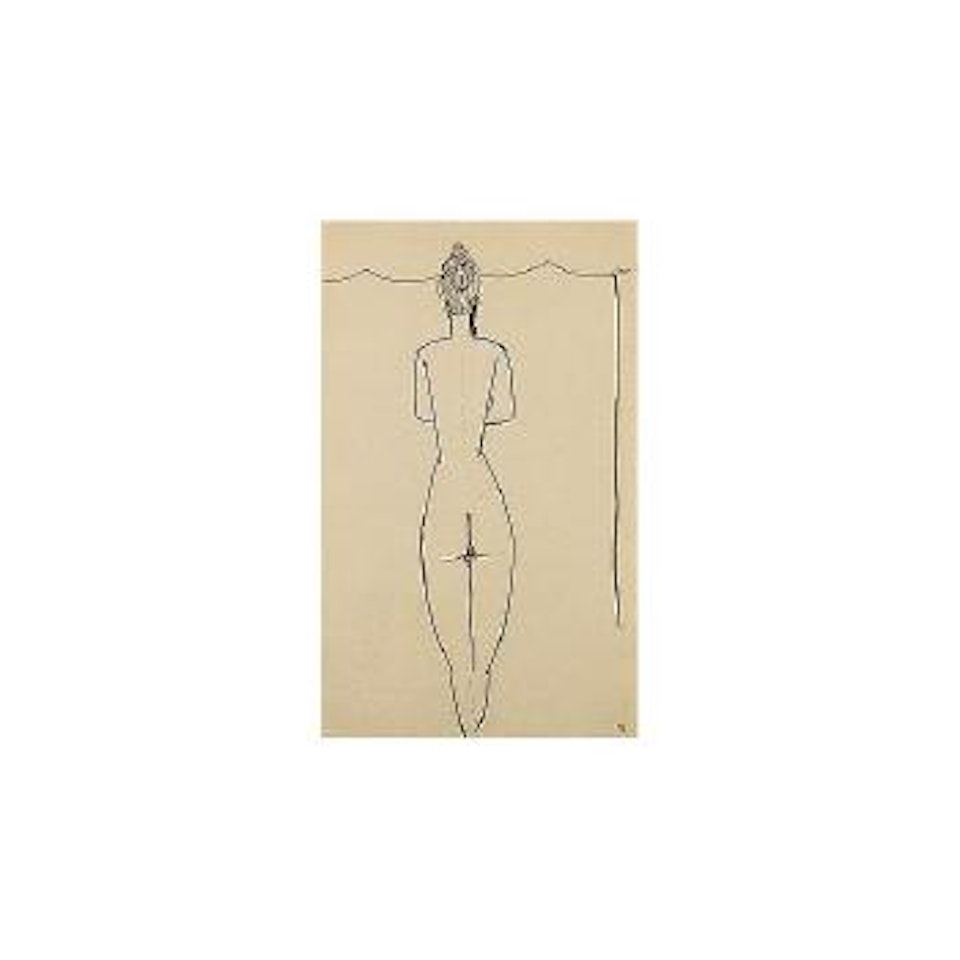 Femme nue vue de dos by Amedeo Modigliani