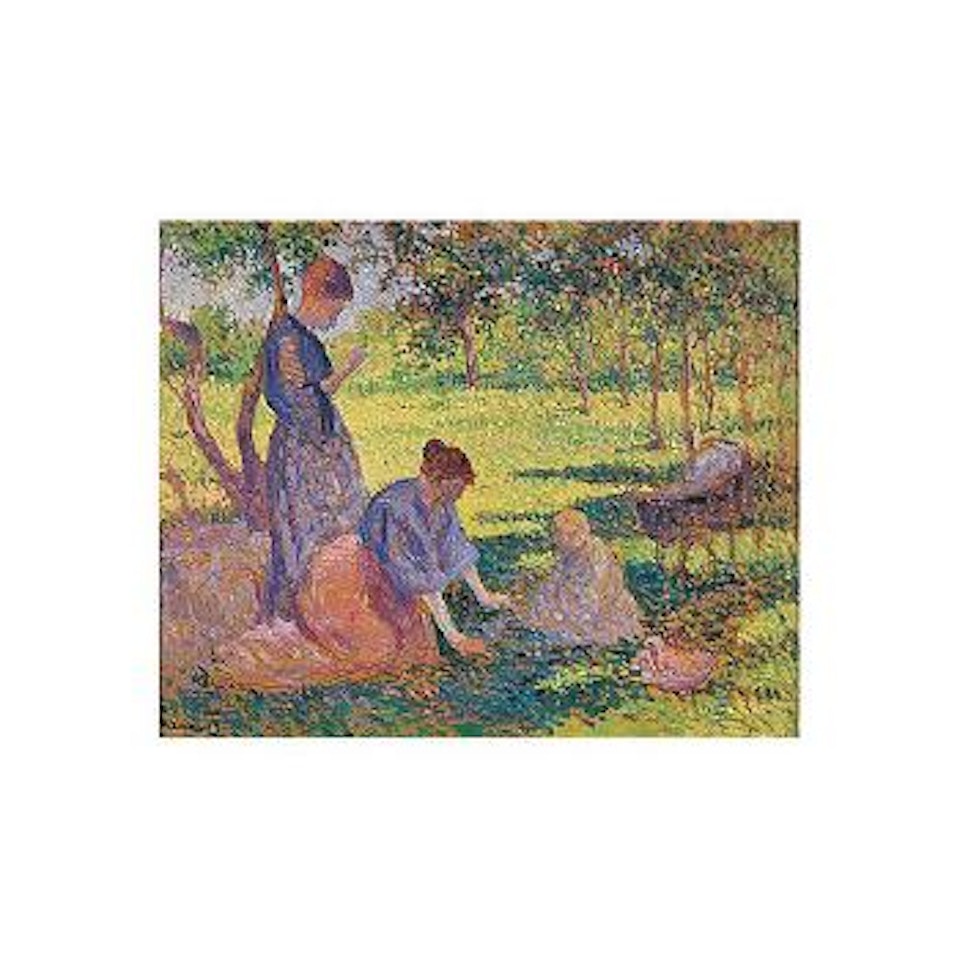 Poissy, femmes dans un jardin by Maximilien Luce